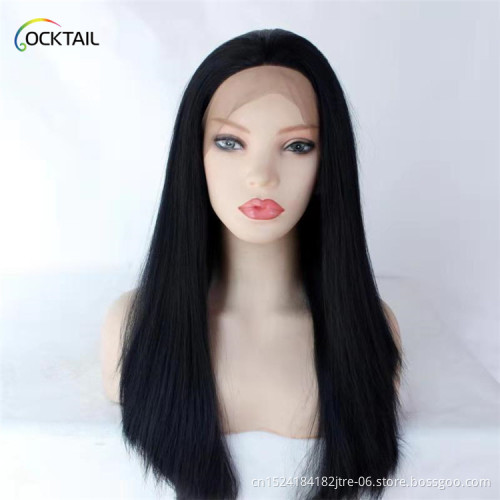 High temperature fiber preplucked hairline heat resistant  hand tied synthetic full lace wig